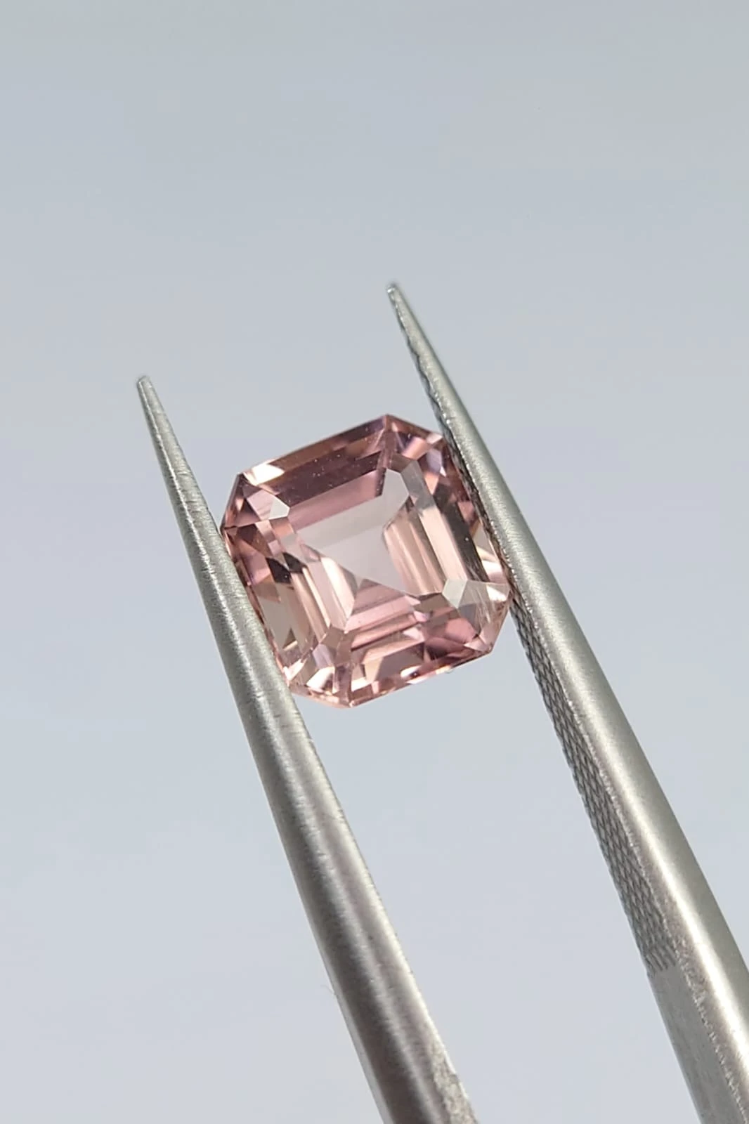 1.35ct Natural Peach Tourmaline Emerald Cut Loose Gemstone From Afghanistan — view 1